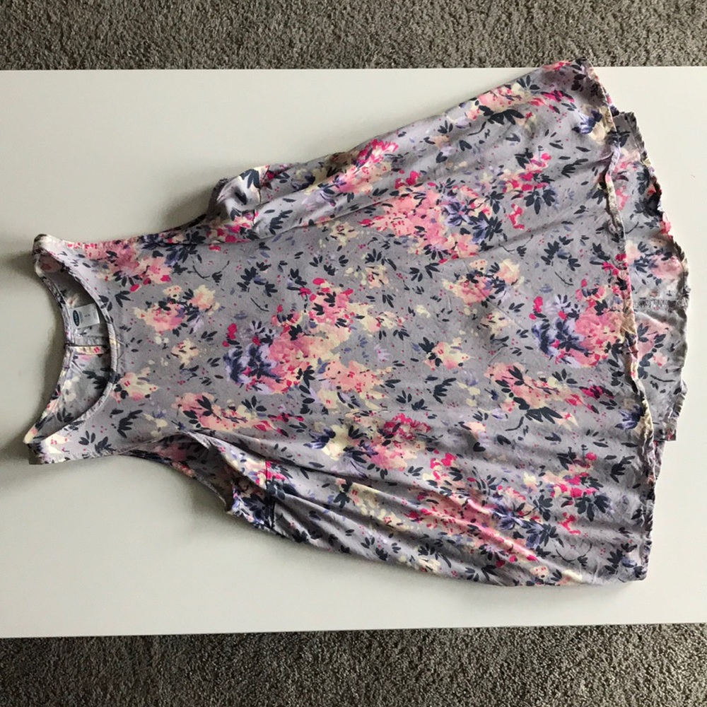 Grey floral blouse